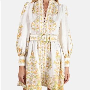 Zimmermann Super 8 Floral Mini Linen Dress